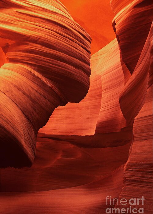 North America Greeting Card featuring the photograph Sculpted Sandstone Upper Antelope Slot Canyon Arizona by Dave Welling