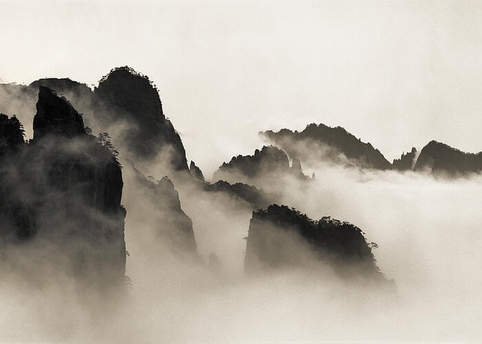 China Greeting Card featuring the photograph Sea of Clouds by King Wu