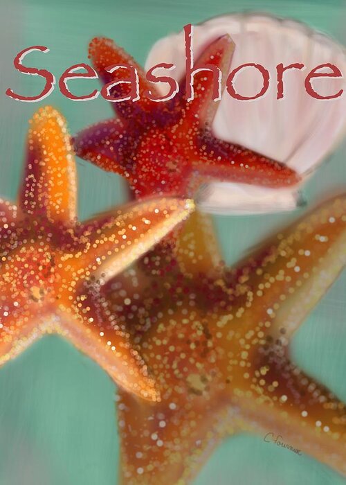 Seashore Greeting Card featuring the digital art Seashore poster by Christine Fournier