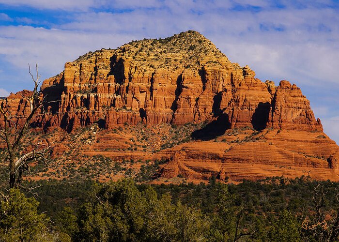 Pennysprints Greeting Card featuring the photograph Sedona Rock Formations by Penny Lisowski