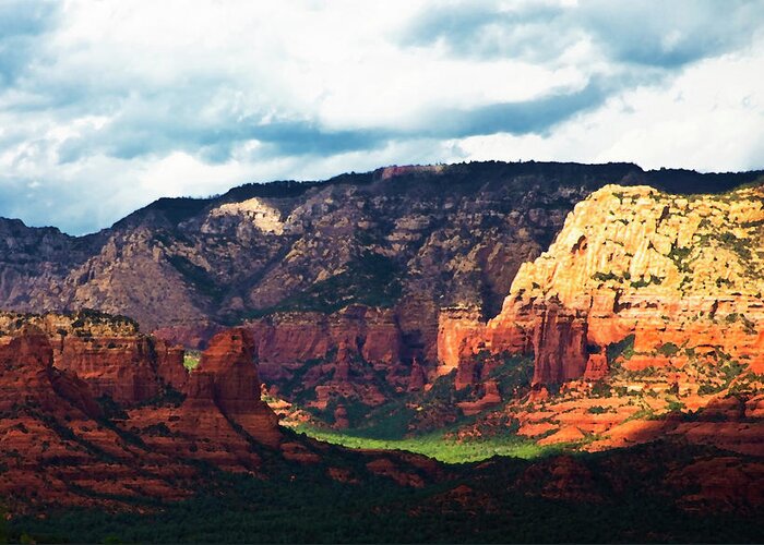 Landscape Greeting Card featuring the photograph Sedona Sunrise by Gilbert Artiaga