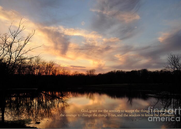 Serenity Prayer Greeting Card featuring the photograph Serenity Prayer Quote by Cheryl McClure