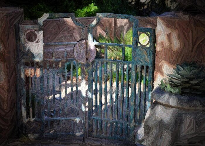 Gate Greeting Card featuring the photograph Shadows by Patricia Quandel
