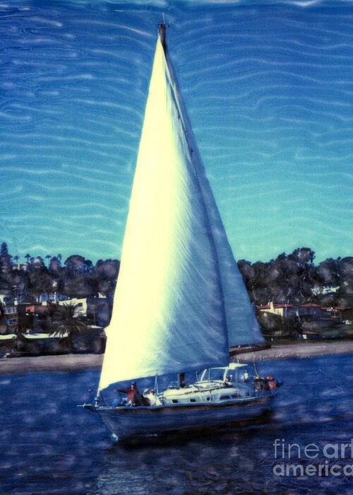 Shelter Island Sailing Greeting Card featuring the photograph Shelter Island Sailing by Glenn McNary