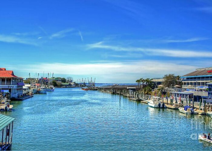 Boats Greeting Card featuring the photograph Shem Creek by Kathy Baccari