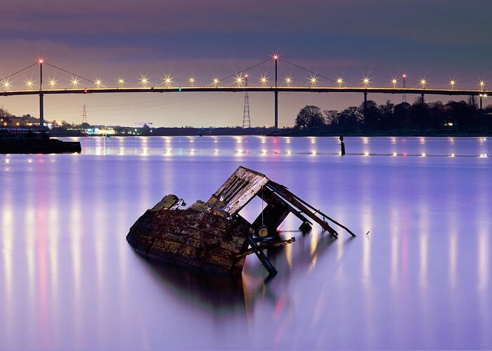 River Clyde Greeting Card featuring the photograph Ship wreck by Grant Glendinning