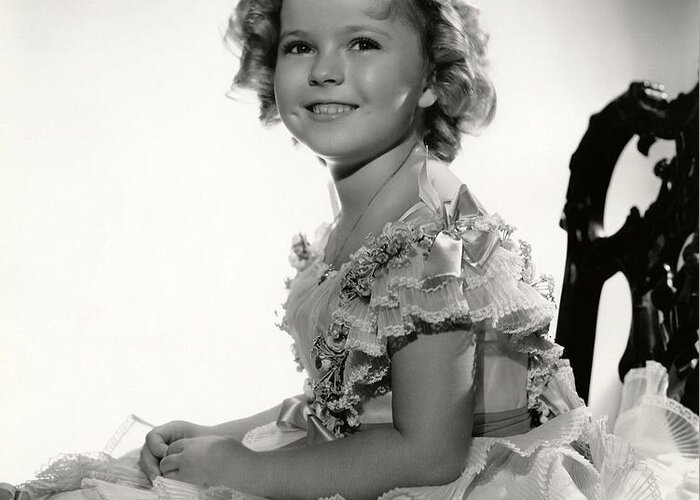 Movie Star Greeting Card featuring the photograph Shirley Temple Portrait by Georgia Clare