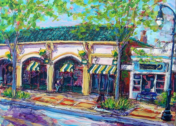 Cityscape Greeting Card featuring the painting Shorewood Zen by Les Leffingwell