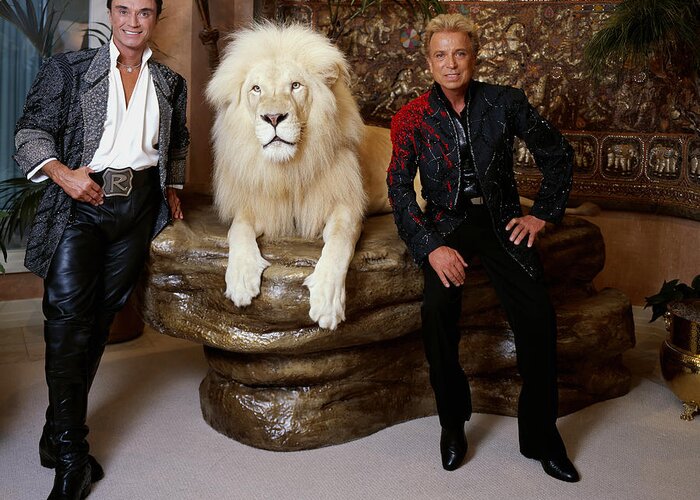 Siegfried And Roy Greeting Card featuring the photograph Siegfried and Roy #1 by Mountain Dreams