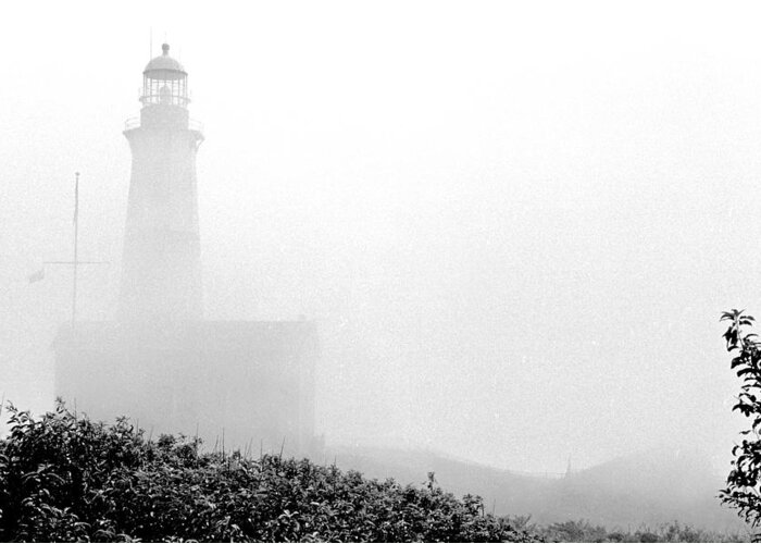 Montauk Point Lighthouse Greeting Card featuring the photograph Silent Sentinel by Mike Flynn