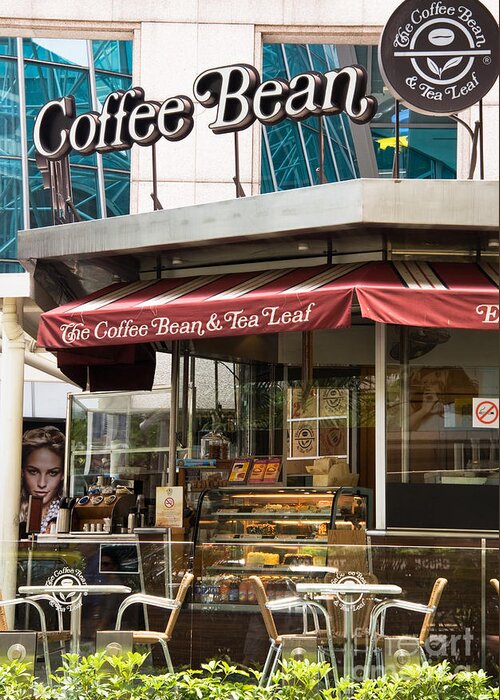 Singapore Greeting Card featuring the photograph Singapore Coffee Bean Cafe by Rick Piper Photography