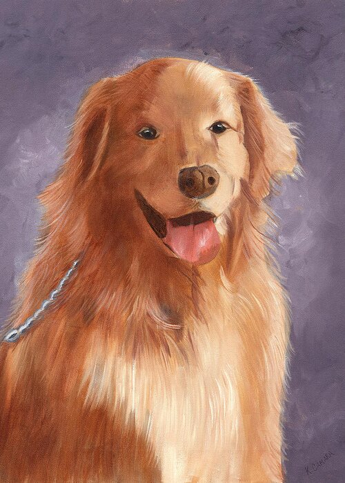 Pets Greeting Card featuring the painting Sir Angus by Kathie Camara