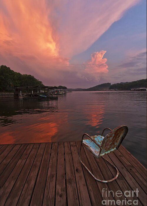 Lake Of The Ozarks Greeting Card featuring the photograph Sittin' on the Dock 2 by Dennis Hedberg