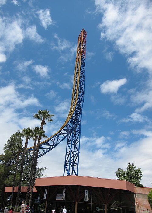 Six Greeting Card featuring the photograph Six Flags Magic Mountain - 12125 by DC Photographer