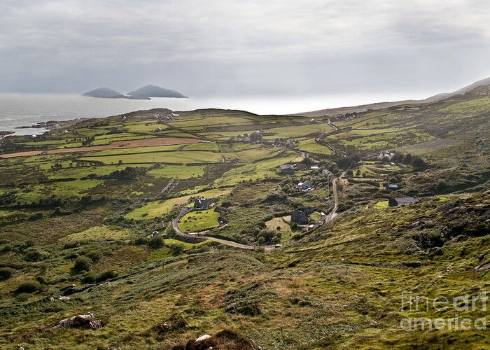 Ireland Digital Photography Greeting Card featuring the digital art Skellig Michael and Little Skellig by Danielle Summa