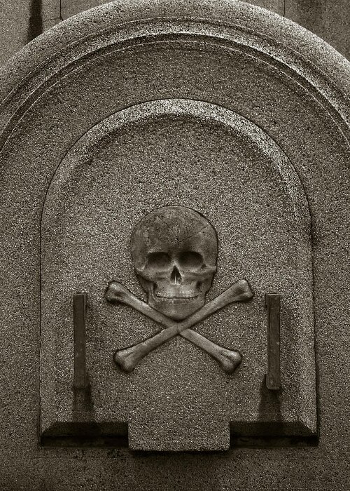 Skull Greeting Card featuring the photograph Skull and Crossbones by Amarildo Correa