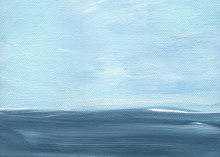 Coast Greeting Card featuring the painting Sky and Sea by Linda Woods