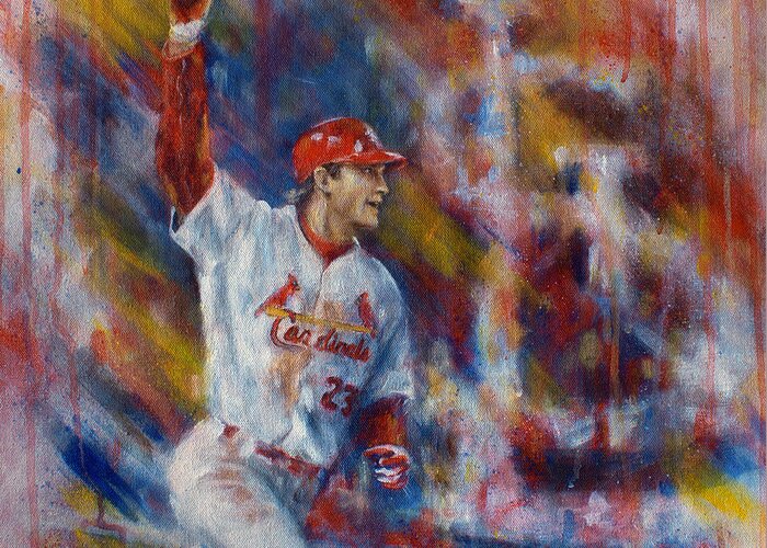 Acrylic Greeting Card featuring the painting Freese Game 6 by Josh Hertzenberg
