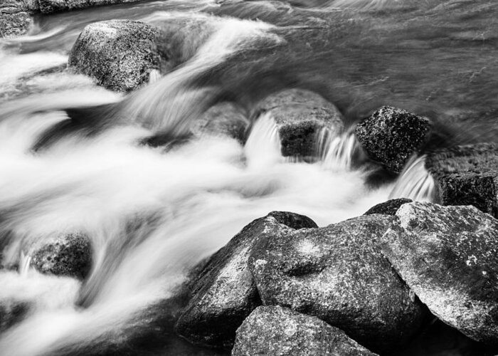 Outdoors Greeting Card featuring the photograph Slow Flow Black and White by James BO Insogna