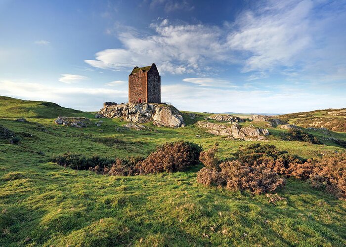 Tower Greeting Card featuring the photograph Smailholm Tower by Grant Glendinning