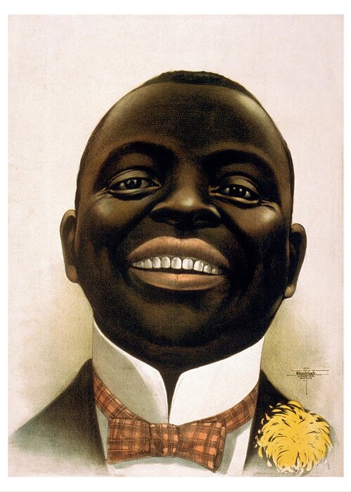 Smiling Greeting Card featuring the painting Smiling African American circa 1900 by Aged Pixel