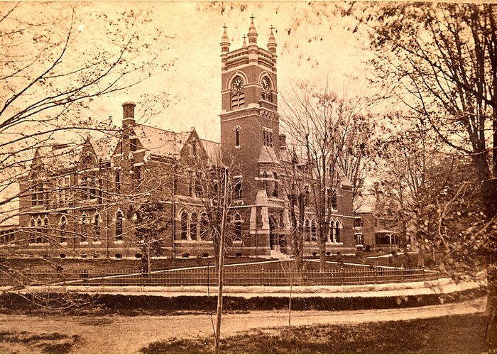 Smith College Greeting Card featuring the photograph Vintage Smith College by Georgia Fowler
