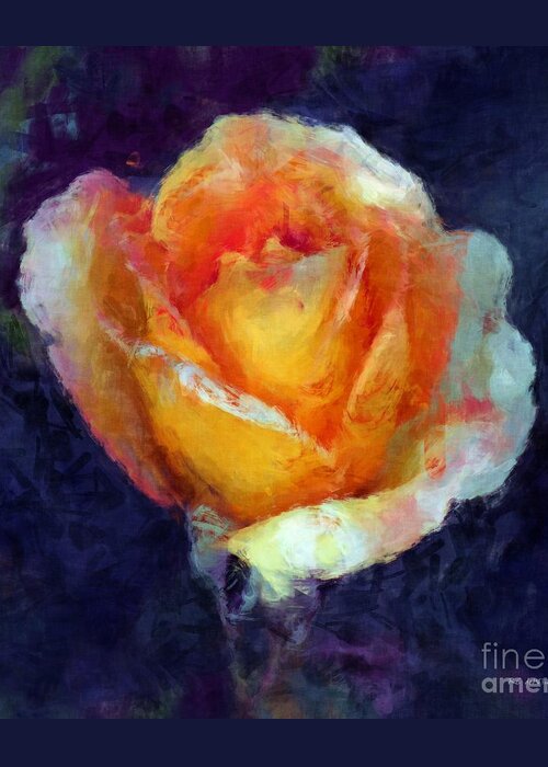Rose Greeting Card featuring the painting Smoke and Flame by RC DeWinter