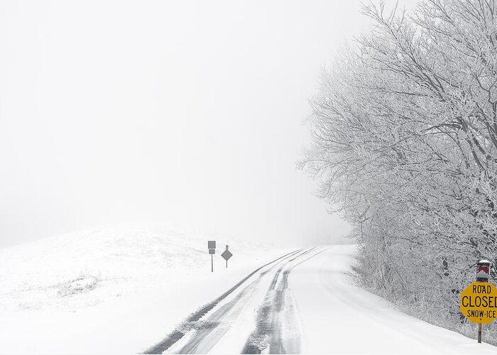 Blue Ridge Parkway Greeting Card featuring the photograph Snow on the Blue Ridge Parkway #3 by Greg Reed