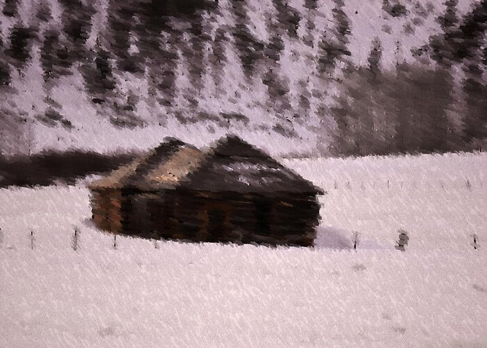 Landscape Greeting Card featuring the photograph Snowed In by Kevin Bone
