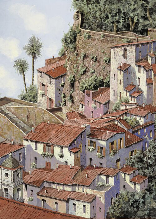 Sorrento By Guido Greeting Card featuring the painting Sorrento by Guido Borelli