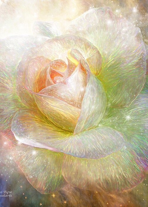 Rose Greeting Card featuring the mixed media Soul Mate Rose by Carol Cavalaris