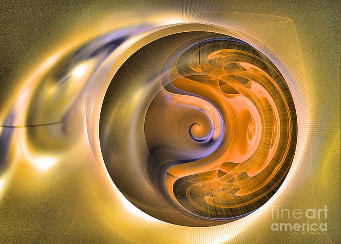 Art Greeting Card featuring the digital art Soul watch - Abstract art by Sipo Liimatainen