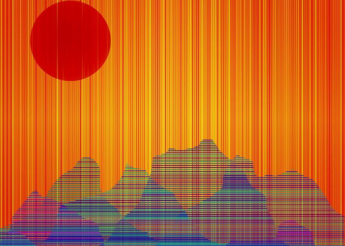 Desert Greeting Card featuring the digital art South West III by Bruce Rolff