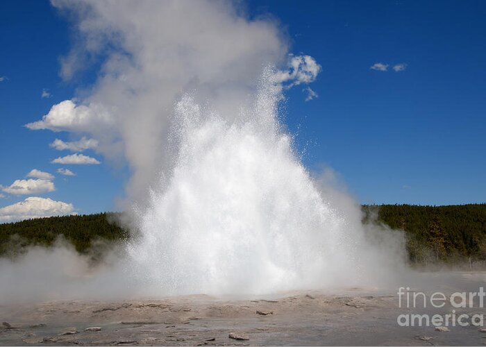 Yellowstone Greeting Card featuring the photograph Spectacular Geyser by Brenda Kean