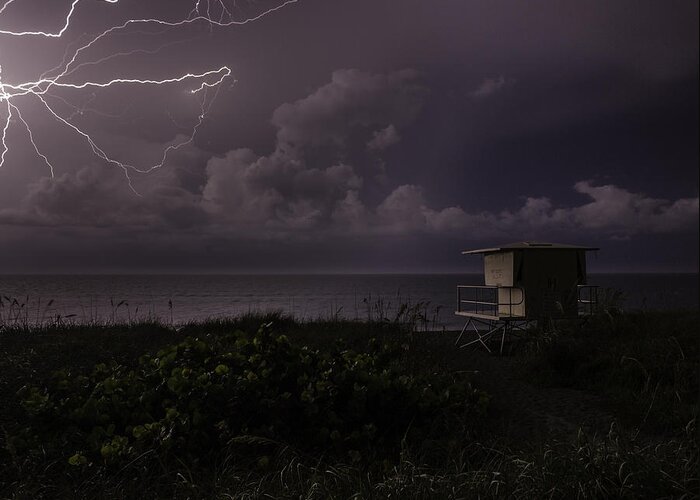 Lightning Greeting Card featuring the photograph Spider Lightning by Christopher Perez