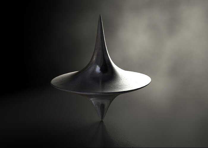 Top Greeting Card featuring the digital art Spinning Top by Allan Swart