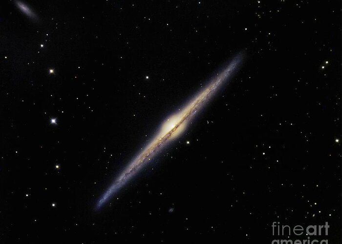 Astronomical Greeting Card featuring the photograph Spiral Galaxy Ngc 4565, Optical Image by Robert Gendler