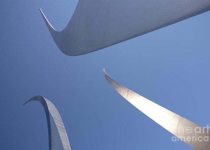 Air Force Memorial Greeting Card featuring the photograph Spires of the Air Force Memorial in Arlington Virginia by William Kuta
