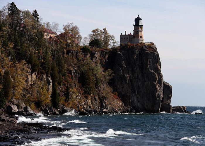 Lake Superior Greeting Card featuring the photograph Split Rock Lighthouse by Gary Gunderson