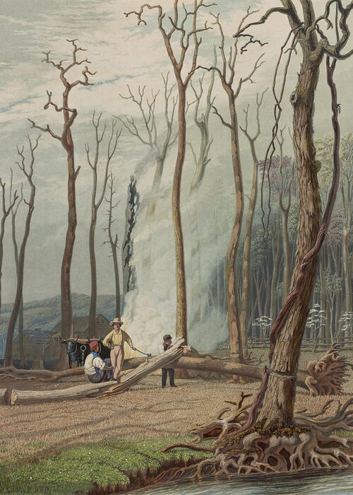 Sping Greeting Card featuring the painting Spring Circa 1841 by Aged Pixel