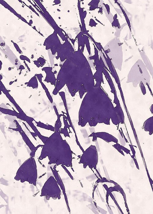 Nature Greeting Card featuring the digital art Spring Dream in Purple by Deborah Smith