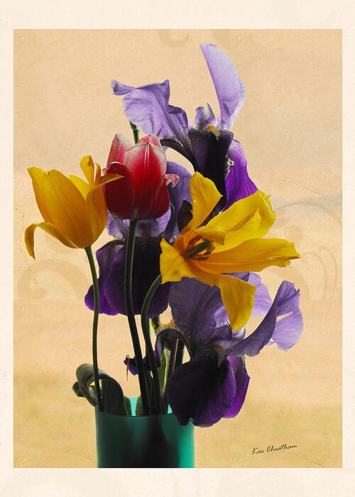Flowers Greeting Card featuring the digital art Spring Flowers by Kae Cheatham
