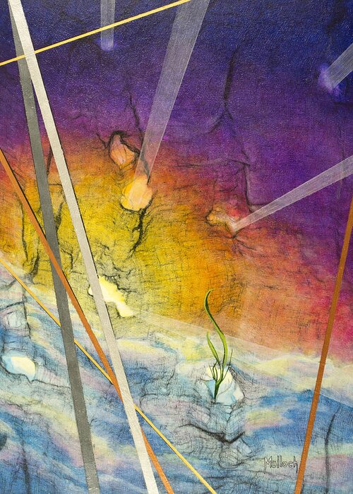 Abstract Greeting Card featuring the painting Spring Is Sprung by Jack Malloch