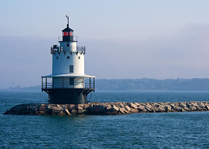 America Greeting Card featuring the photograph Spring Point Lighthouse by David Kay