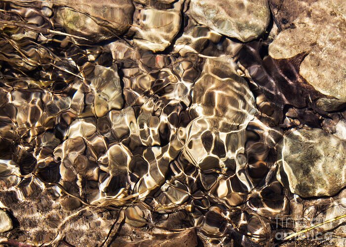 Water Greeting Card featuring the photograph Spring Water Abstract by Barbara McMahon