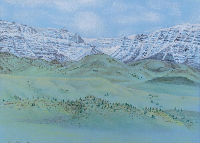 Pastels Greeting Card featuring the pastel Springtime In the Rockies by Michele Myers