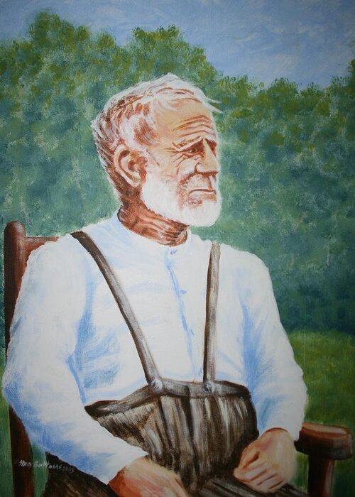 Squire Greeting Card featuring the painting Squire Bottom by Stacy C Bottoms