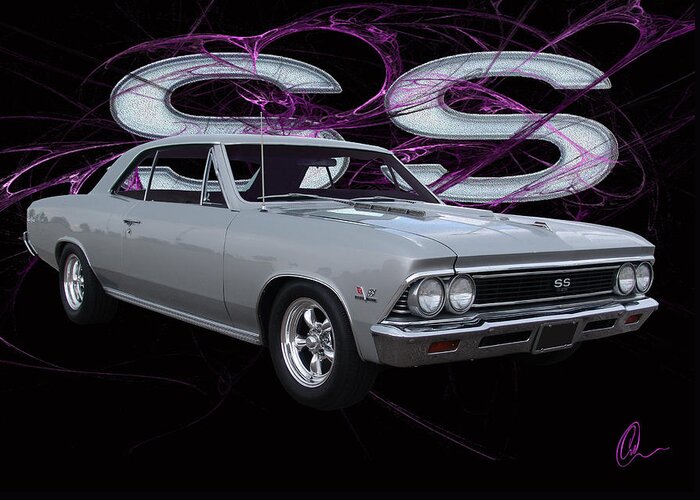 Chevy Greeting Card featuring the digital art Ss 396 by Chris Thomas