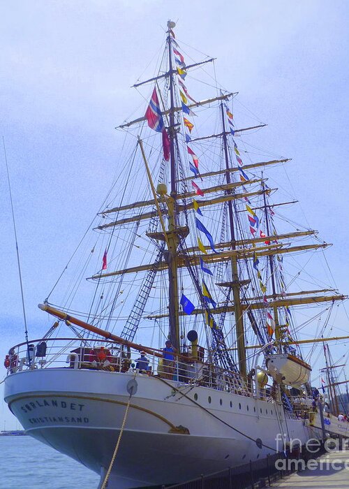 People Greeting Card featuring the photograph SS SORLANDET Tall Ships by Lingfai Leung