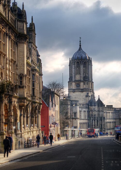 Oxford Greeting Card featuring the photograph St Aldates Street Road by Chris Day